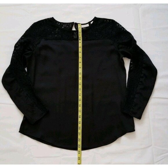Eva Mendes New York & Co. Women’s Black Lace Long Sleeve Top Blouse Size Small - Picture 10 of 10
